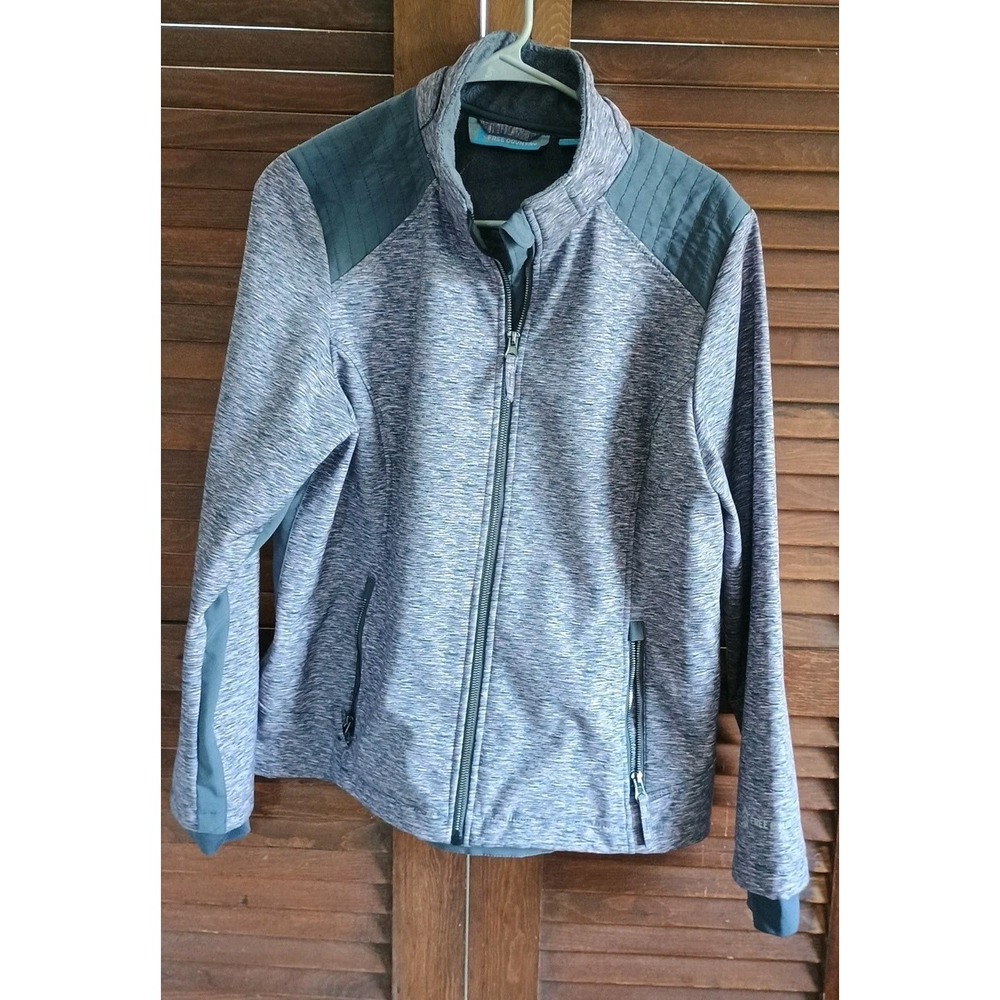Free Country Women's‎ Softshell Jacket Size Large Gray & Pink